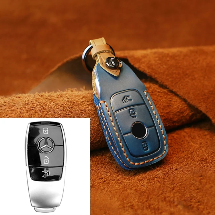 CRP6309L.webp For Mercedes-Benz New Style Car Cowhide Leather Key Protective Cover Key Case - Image 1