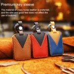 For Volvo Car Cowhide Leather Key Protective Cover Key Case - Image 7