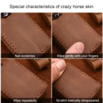 For Volvo Single Slit Style Car Cowhide Leather Key Protective Cover Key Case - Image 4