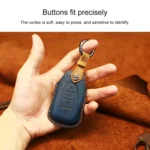 For Chevrolet Car Cowhide Leather Key Protective Cover Key Case, Five Keys Version - Image 3