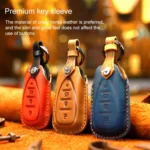 For Chevrolet Car Cowhide Leather Key Protective Cover Key Case, Five Keys Version - Image 5