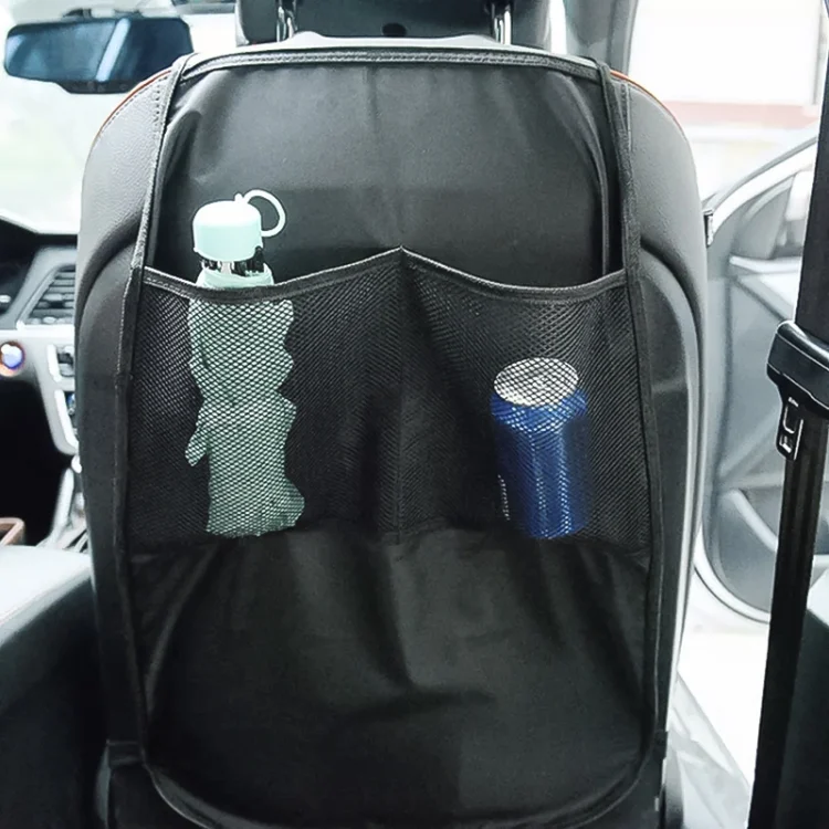 CRP6353_5.webp 2pcs Car Rear Seat Protection Children Anti-kick Pad with Storage Bags Seat Back Anti-dirty Pad - Image 6