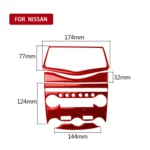 5 in 1 Car Carbon Fiber Air Conditioning Adjustment Panel Decorative Sticker for Nissan 370Z / Z34 2009-, Left and Right Drive Universal - Image 2