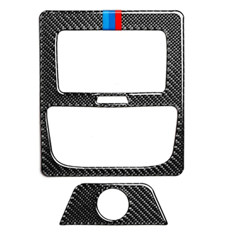 Car Carbon Fiber Rear Air Conditioning Vent 3-color Decorative Sticker for BMW G01 X3 2018-2020 / G02 X4 2019-2020, Left and Right Drive Universal