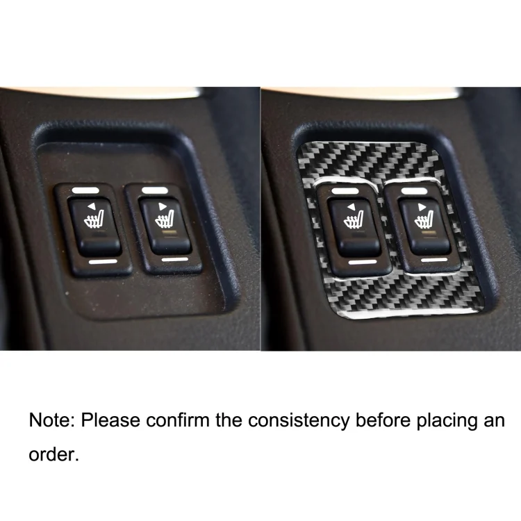 CRP6874_5.webp Car Carbon Fiber Seat Heating Button A Decorative Sticker for Subaru BRZ / Toyota 86 2017-2019, Left and Right Drive Universal - Image 6