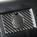 Carbon Fiber Car Rear Cigarette Lighter Switch Decorative Sticker for Toyota Tundra 2014-2018, Left Right Driving Universal - Image 4