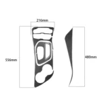 4 PCS / Set Carbon Fiber Car Central Control Gear Decorative Sticker for Dodge Challenger 2015 to Now, Left Driving - Image 2