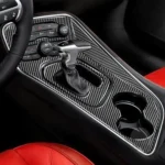 4 PCS / Set Carbon Fiber Car Central Control Gear Decorative Sticker for Dodge Challenger 2015 to Now, Left Driving - Image 6