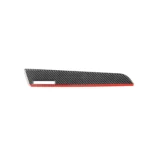 Carbon Fiber Car Co-pilot Trim Red Edge with Hole Decorative Sticker for Audi Q3 2013-2018,Left Drive