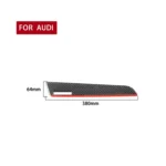 Carbon Fiber Car Co-pilot Trim Red Edge with Hole Decorative Sticker for Audi Q3 2013-2018,Left Drive - Image 2