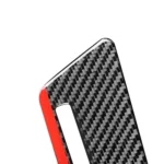 Carbon Fiber Car Co-pilot Trim Red Edge with Hole Decorative Sticker for Audi Q3 2013-2018,Left Drive - Image 3