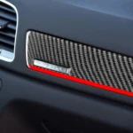 Carbon Fiber Car Co-pilot Trim Red Edge with Hole Decorative Sticker for Audi Q3 2013-2018,Left Drive - Image 5