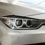 1 Pairs Carbon Fiber Car Lamp Eyebrow Decorative Sticker for BMW F30 2013-2015