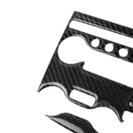 5 in 1 Car Carbon Fiber Air Conditioning Adjustment Panel Decorative Sticker for Nissan 370Z Z34 2009-, Left and Right Drive Universal - Image 3