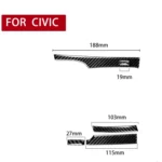 5 in 1 Car Carbon Fiber Automatic Gear Decorative Sticker for Honda Civic 8th Generation 2006-2011, Left Drive - Image 2