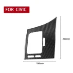 Car Carbon Fiber Driver Seat Left Side Air Outlet Panel Decorative Sticker for Honda Civic 8th Generation 2006-2011, Left Drive - Image 2