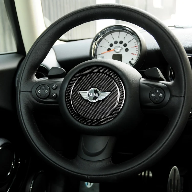 CRP9013_4.webp 2 PCS Car Steering Wheel R Chassis Carbon Fiber Decorative Sticker for BMW MINI R55 / R56 / Countryman R60 / Paceman R61 - Image 5