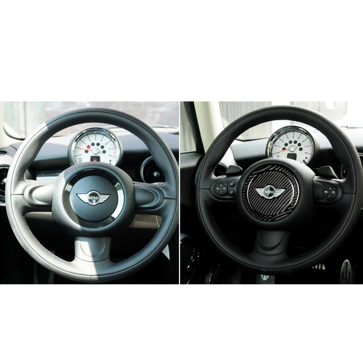 CRP9013_5.webp 2 PCS Car Steering Wheel R Chassis Carbon Fiber Decorative Sticker for BMW MINI R55 / R56 / Countryman R60 / Paceman R61 - Image 6