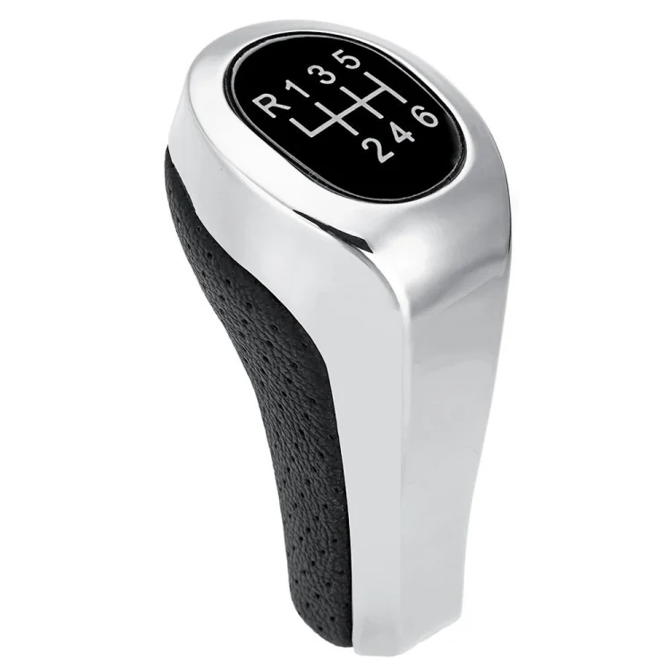 CRP9911.webp Car 6-speed Matte Silver Gear Shift Lever Knob for BMW - Image 1