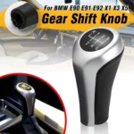 Car 6-speed Matte Silver Gear Shift Lever Knob for BMW - Image 7