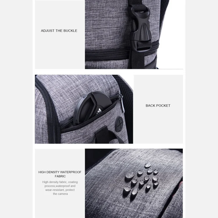 DAC1721R_10.webp Multi-functional Waterproof Nylon Shoulder Backpack Padded Shockproof Camera Case Bag for Nikon Canon DSLR Cameras - Image 11