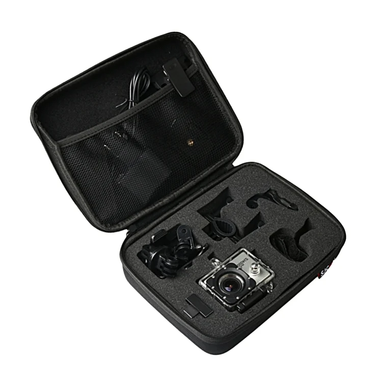 DCA0010_3.webp Portable Shockproof Shatter-resistant Wear-resisting Camera Bag Carrying Travel Case for SJCAM SJ4000 / SJ5000 / SJ6000 / SJ7000 / SJ8000 / SJ9000 Sport Action Camera & Selfie Stick and Other Accessories, Size: 22 * 16 * 6 cm - Image 4