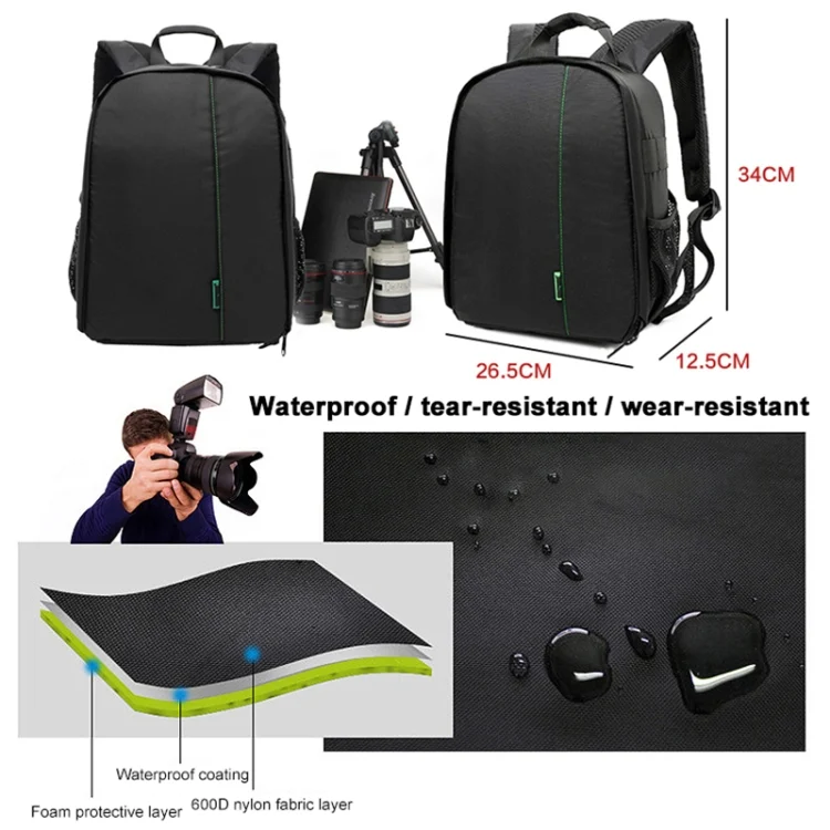 DCA0066E_2.webp INDEPMAN DL-B012 Portable Outdoor Sports Backpack Camera Bag for GoPro, SJCAM, Nikon, Canon, Xiaomi Xiaoyi YI, Size: 27.5 * 12.5 * 34 cm - Image 3