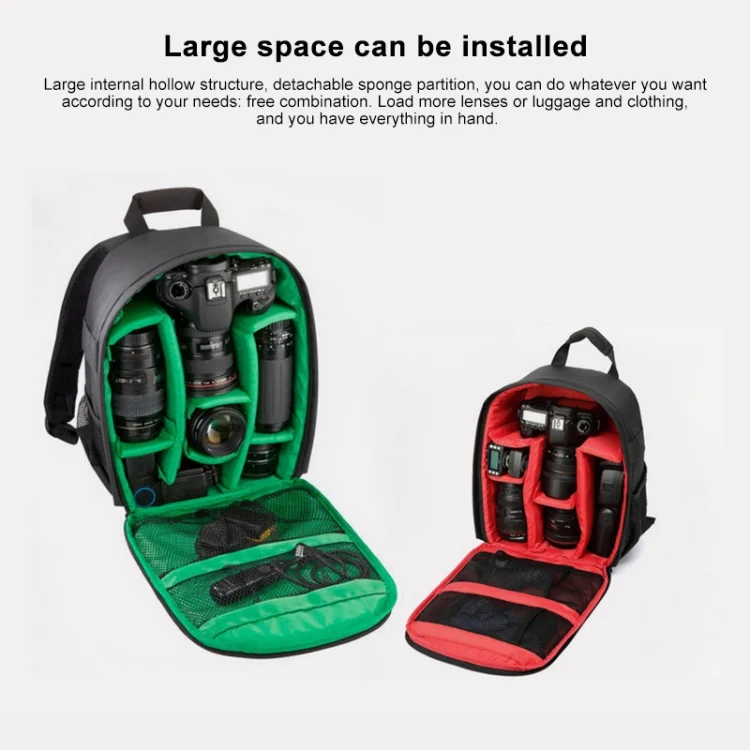 DCA0066E_6.webp INDEPMAN DL-B012 Portable Outdoor Sports Backpack Camera Bag for GoPro, SJCAM, Nikon, Canon, Xiaomi Xiaoyi YI, Size: 27.5 * 12.5 * 34 cm - Image 7