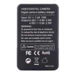 AHDBT-501 LCD Screen Dual Batteries Charger for GoPro HERO5 with Displays Charging Capacity - Image 3