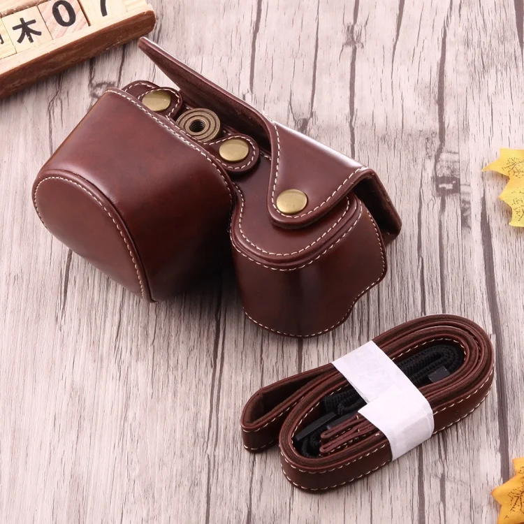 DCA0416C.webp Full Body Camera PU Leather Case Bag with Strap for Sony A6000 / A6300 / Nex 6 - Image 1