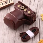 Full Body Camera PU Leather Case Bag with Strap for Canon EOS M10
