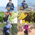 CADEN Triangle Shape Tscope Sling Shoulder Cross Digital Camera Bags Case Soft Bag with Rain Cover for Canon Nikon Sony K1, Size: 36*31*15cm - Image 11