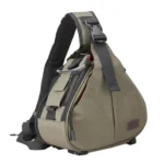 CADEN Triangle Shape Tscope Sling Shoulder Cross Digital Camera Bags Case Soft Bag with Rain Cover for Canon Nikon Sony K1, Size: 36*31*15cm - Image 4