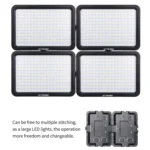 YELANGU YLG0504B 204 LEDs 1000LM 3300-5600K No Polar Dimmable Studio Light Video & Photo Light for Canon, Nikon, DSLR Cameras - Image 11