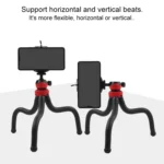 Mini Octopus Flexible Tripod Holder with Phone Clamp for iPhone, Galaxy, Huawei, GoPro, Insta360, DJI and Other Action Cameras - Image 5