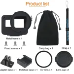 Housing Shell CNC Aluminum Alloy Protective Cage with Insurance Frame & 52mm UV Lens for GoPro HERO7 Black /6 /5 - Image 14