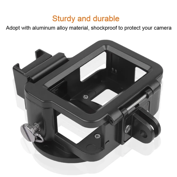 DCA0607B_3.webp Housing Shell CNC Aluminum Alloy Protective Cage with Insurance Frame & 52mm UV Lens for GoPro HERO7 Black /6 /5 - Image 4