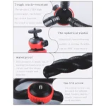 MZ305 Mini Octopus Flexible Tripod Holder with Ball Head for SLR Cameras, GoPro HERO10 Black / HERO9 Black / HERO8 Black /7 /6 /5 /5 Session /4 Session /4 /3+ /3 /2 /1, DJI Osmo Action, Xiaoyi and Other Action Cameras, Cellphone, Size:30cmx5cm - Image 10