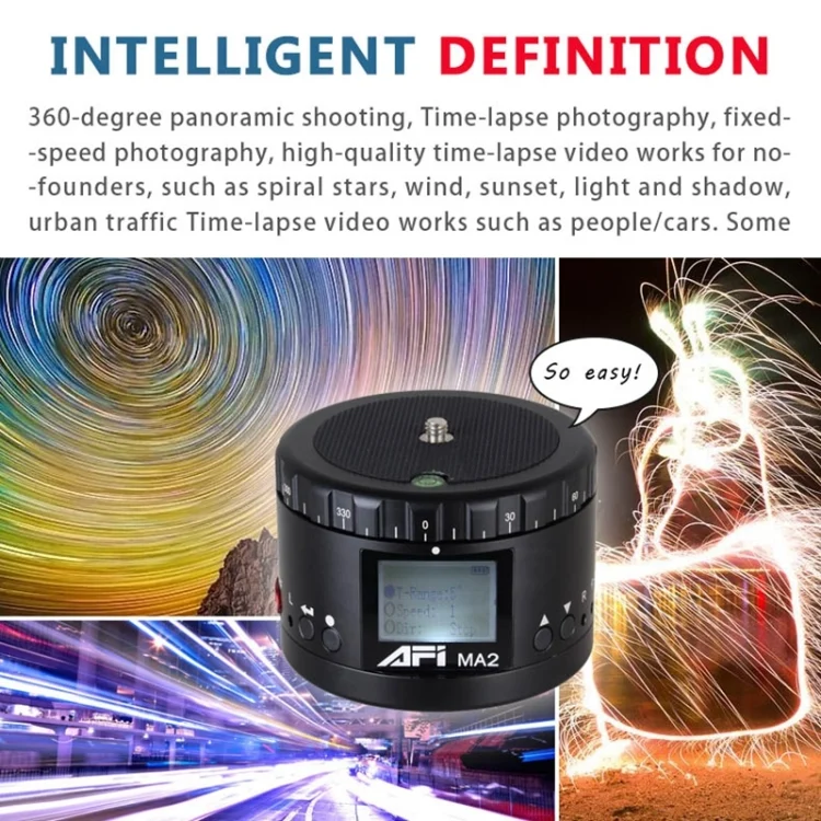 DCA0707B_13.webp MA2 360 Degree Rotation Delayed Star Photography LCD Camera Mount for SLR & Digital Cameras with Time-lapse Photography - Image 14