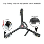 Kingjoy VX-600D Aluminium Alloy Camera Big Foot Wheel Tripod Pulley Base - Image 7