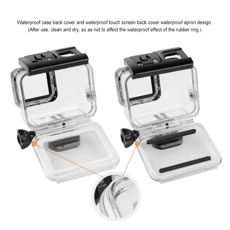DCA0718_10.webp GP452 Waterproof Case + Touch Back Cover for GoPro HERO7 White / Silver - Image 11