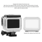 GP452 Waterproof Case + Touch Back Cover for GoPro HERO7 White / Silver - Image 9