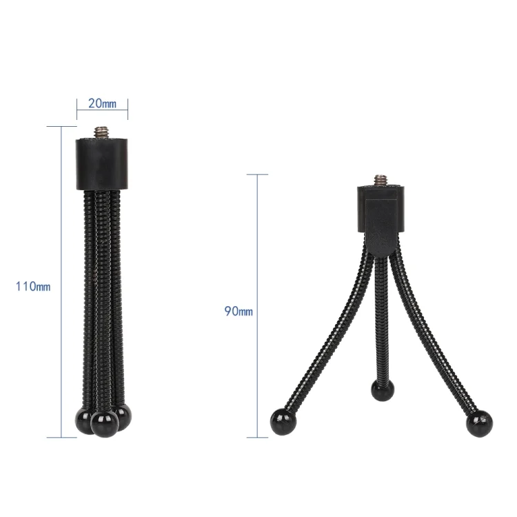 DCA0744_4.webp Mini Metal Desktop Tripod Mount with UNC1/4 screw interface, Max Load: 0.6kg - Image 5