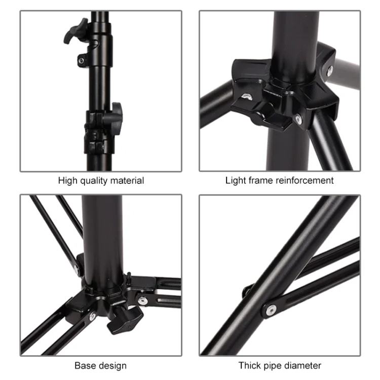 DCA0806_3.webp 3m Height Professional Photography Metal Lighting Stand Spring Buffer Holder for Studio Flash Light - Image 4