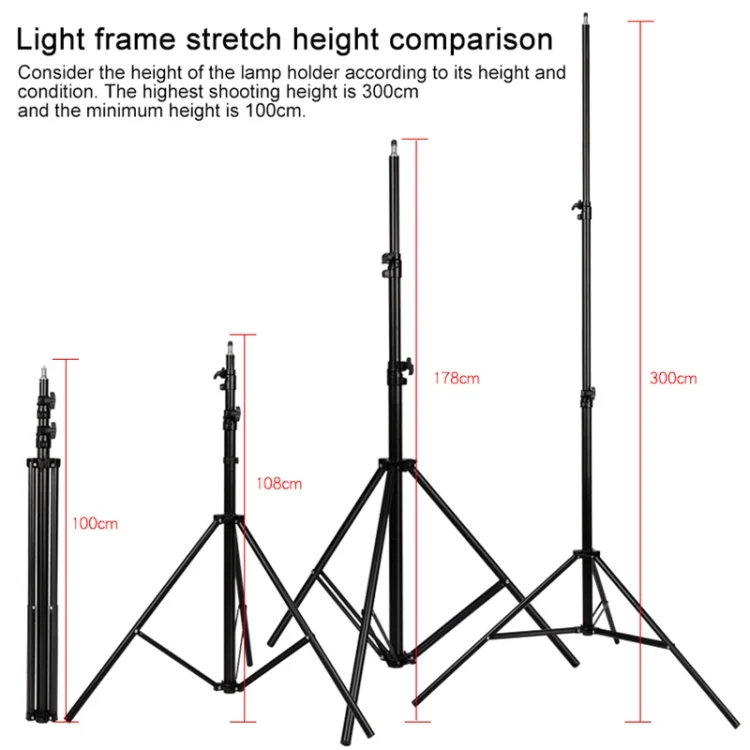 DCA0806_4.webp 3m Height Professional Photography Metal Lighting Stand Spring Buffer Holder for Studio Flash Light - Image 5