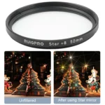 RUIGPRO for GoPro HERO 7/6 /5 Professional 52mm 8X Star Effect Lens Filter with Filter Adapter Ring & Lens Cap - Image 4