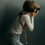 Quick Release Anti-Slip Shoulder Leather Harness Camera Strap with Metal Hook for SLR / DSLR Cameras (Left Shoulder) - Image 11