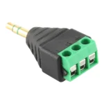 3.5mm Male Plug 3 Pole 3 Pin Terminal Block Stereo Audio Connector - Image 2