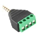 3.5mm Male Plug 4 Pole 4 Pin Terminal Block Stereo Audio Connector - Image 2