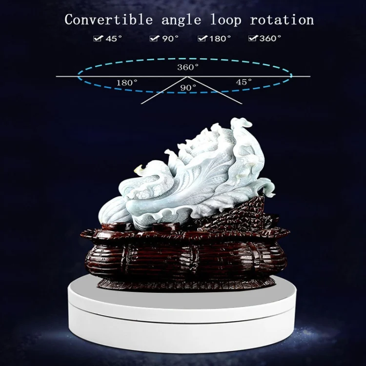 DCA0942B_11.webp 13.8cm USB Charging Smart 360 Degree Rotating Turntable Display Stand Video Shooting Props Turntable for Photography, Load 3kg - Image 12